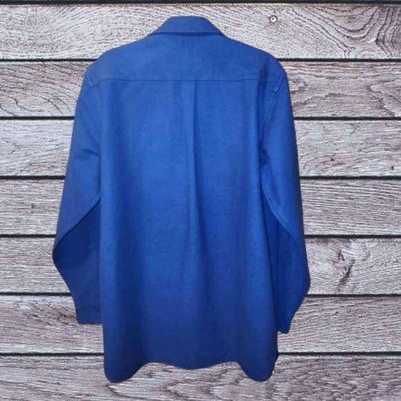L.L. Bean Chamois Shirt Mens Large Tall Royal Blue New Without Tag All Cotton - Picture 2 of 6